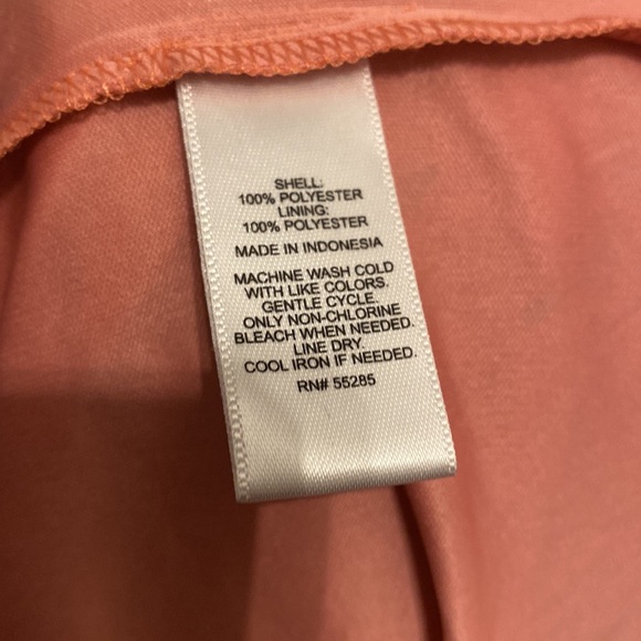 EUC Express lace-up butterfly Top/Cover-up, Dusty Pink Tropical, Sz. L - Picture 7 of 7